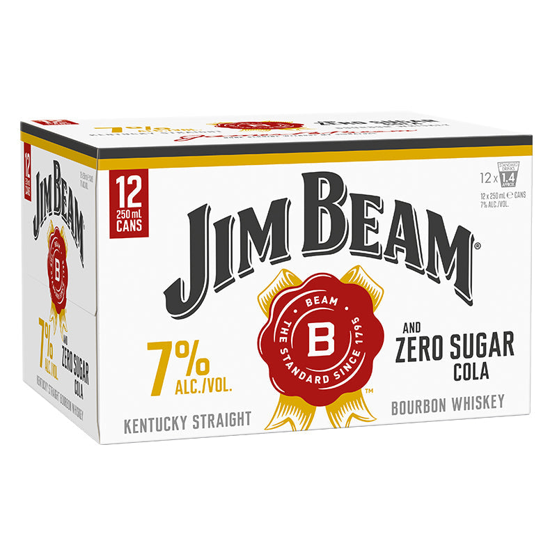 Jim Beam Gold Zero 7% 12pk 250 Ml Cans