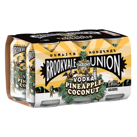 Brookvale Union Vodka Pineapple & Coconut 6 Pack Cans