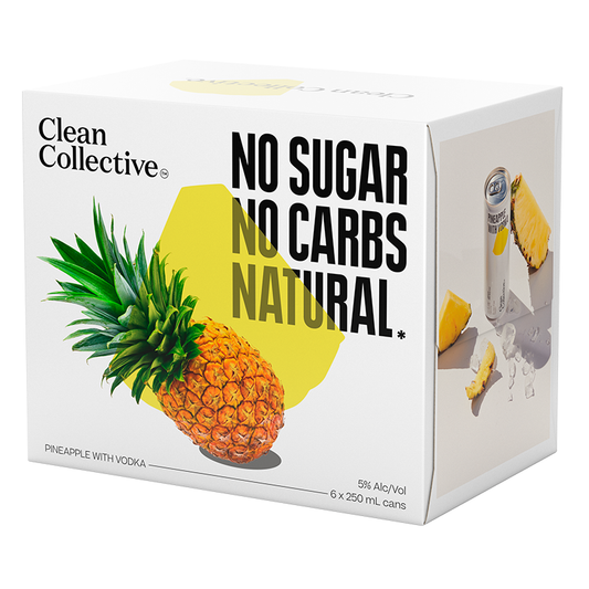 Clean Collective Pineapple with Vodka 5% Cans 6x250ml