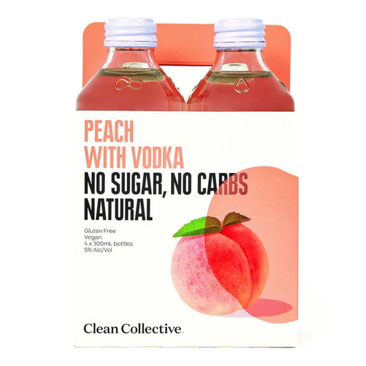 Clean Collective Peach with Vodka 4pk Bottles