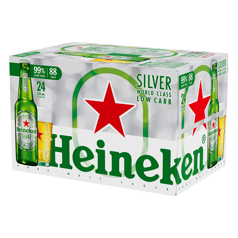 Heineken Silver Low Carb 24pk Btls