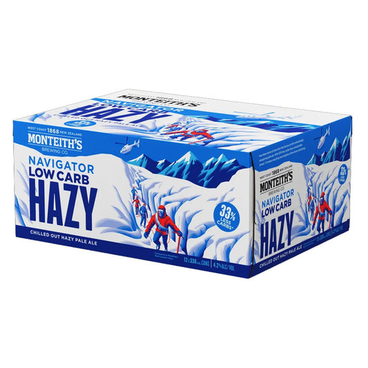 Monteiths Navigator Low Carb Hazy 12pk Cans