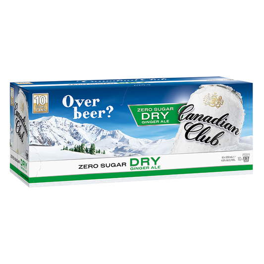 Canadian Club Zero Dry 10 Pk 4.8% 330ml Cans