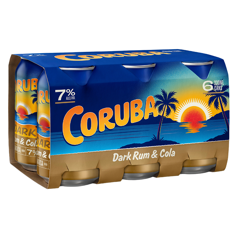 Coruba & Cola 7% Cans 6x330ml