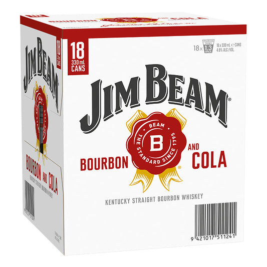 Jim Beam and Cola 18pk Cans