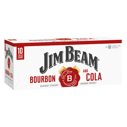 Jim Beam & Cola 4.8% Cans 10x330ml